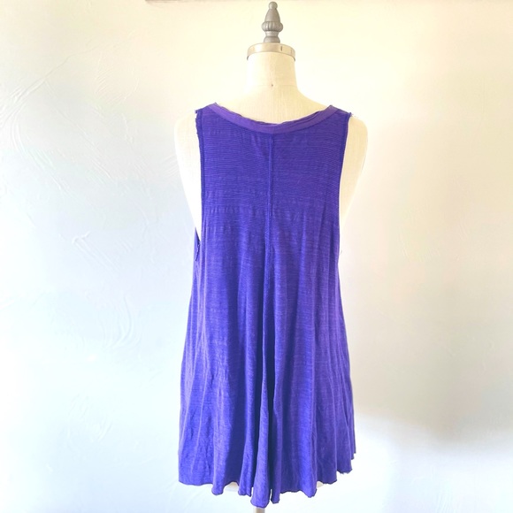 Free People Flowy Purple Racerback Top - Picture 3 of 7